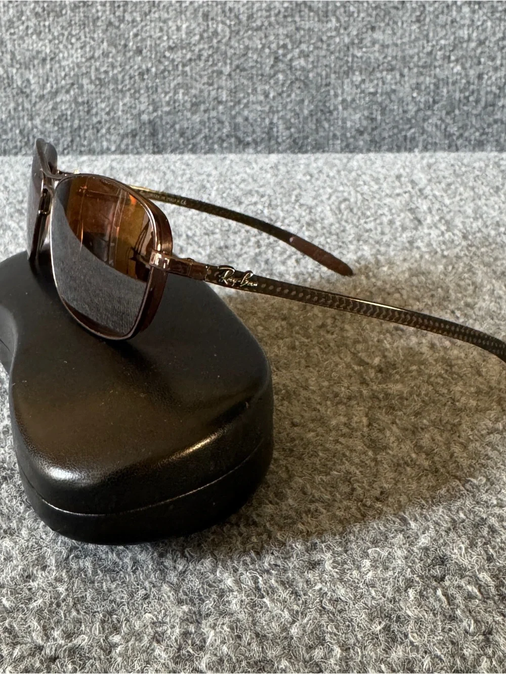Ray-Ban RB8302 014 Carbon Fiber Aviator Sunglasses Frames Brown 58-15 Italy